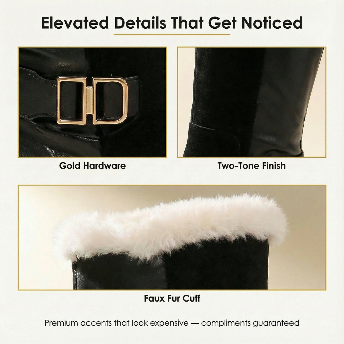 Velara | Women's fleece lined knee high winter boots