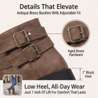 Strova | Crushed Slouch Mid Calf Boots