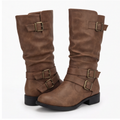 Strova | Crushed Slouch Mid Calf Boots