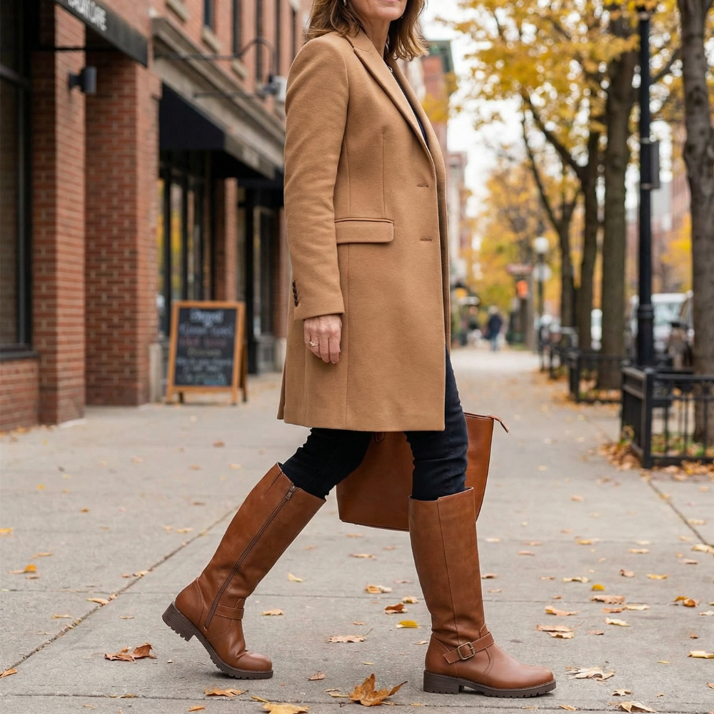Ridella | Knee High Riding Boots with Buckle Detail