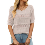 Wovelle | Women's Textured Knit Top for Warm Days