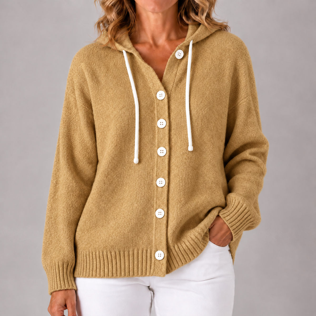 Bella | Women's Cozy Hooded Knit Cardigan