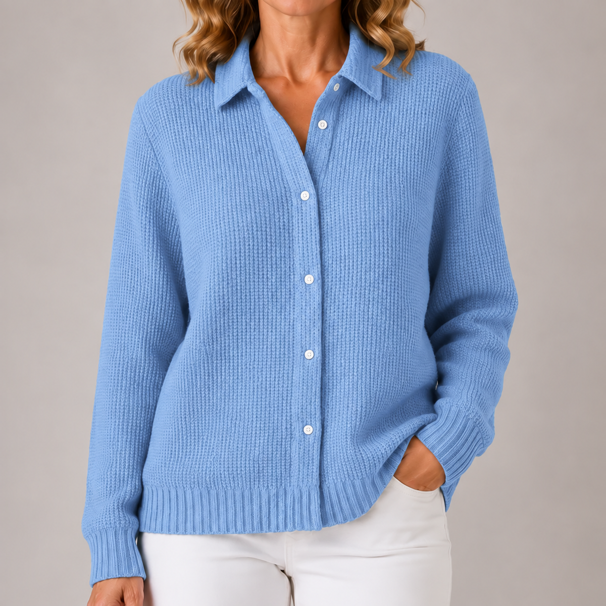 Ami | Women's Classic Waffle Knit Cardigan