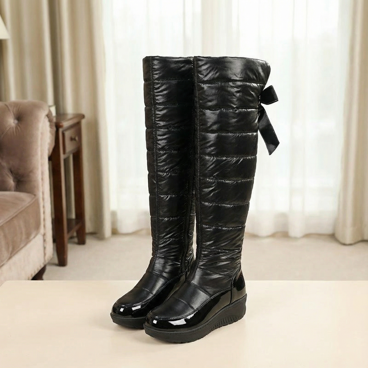 Velura | Women's fleece-lined over-the-knee boots
