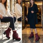 Lacelle | Romantic Lace Trim Suede Ankle Boots