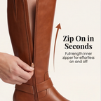 Ridella | Knee High Riding Boots with Buckle Detail