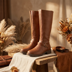 Ridella | Knee High Riding Boots with Buckle Detail