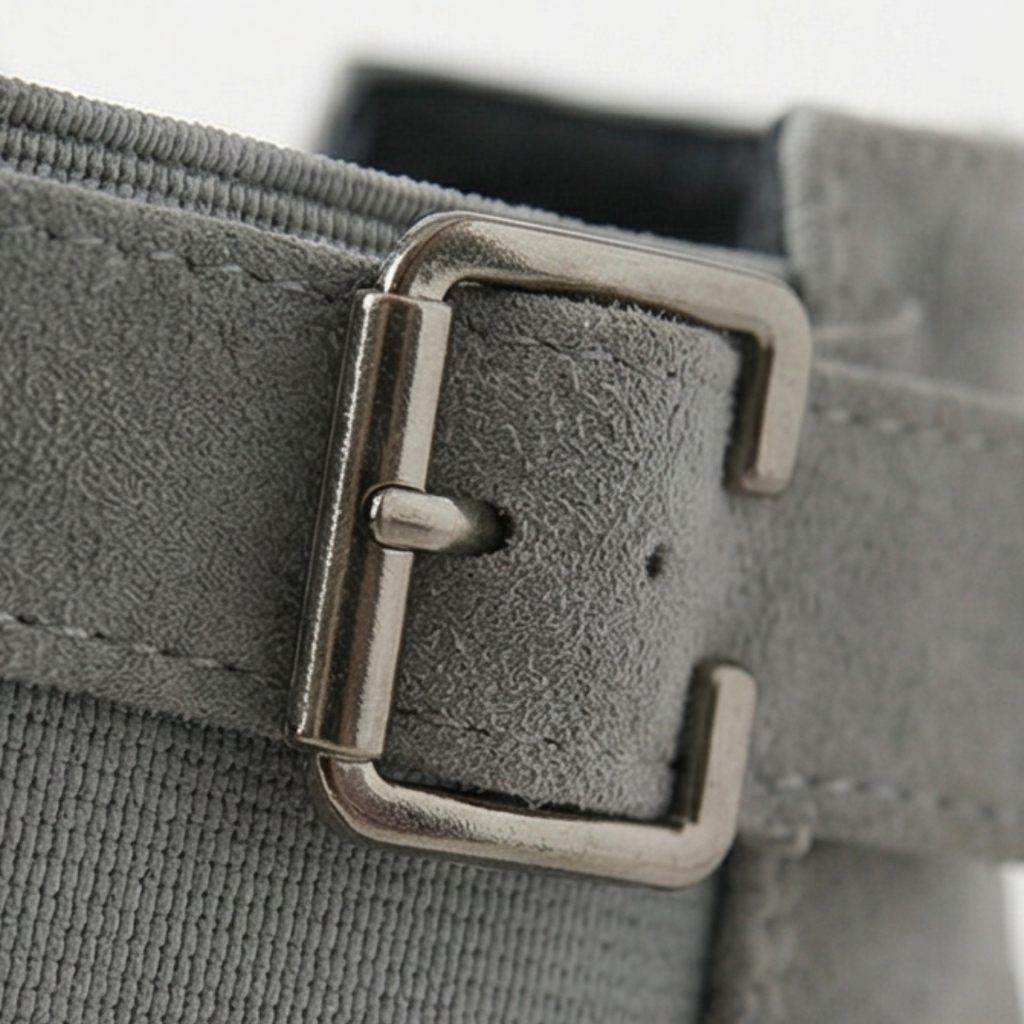Stridella | Women's Suede-Look Buckle Ankle Booties
