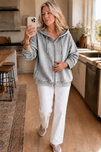 Rethread | Washed Relaxed Zip-Up Hoodie