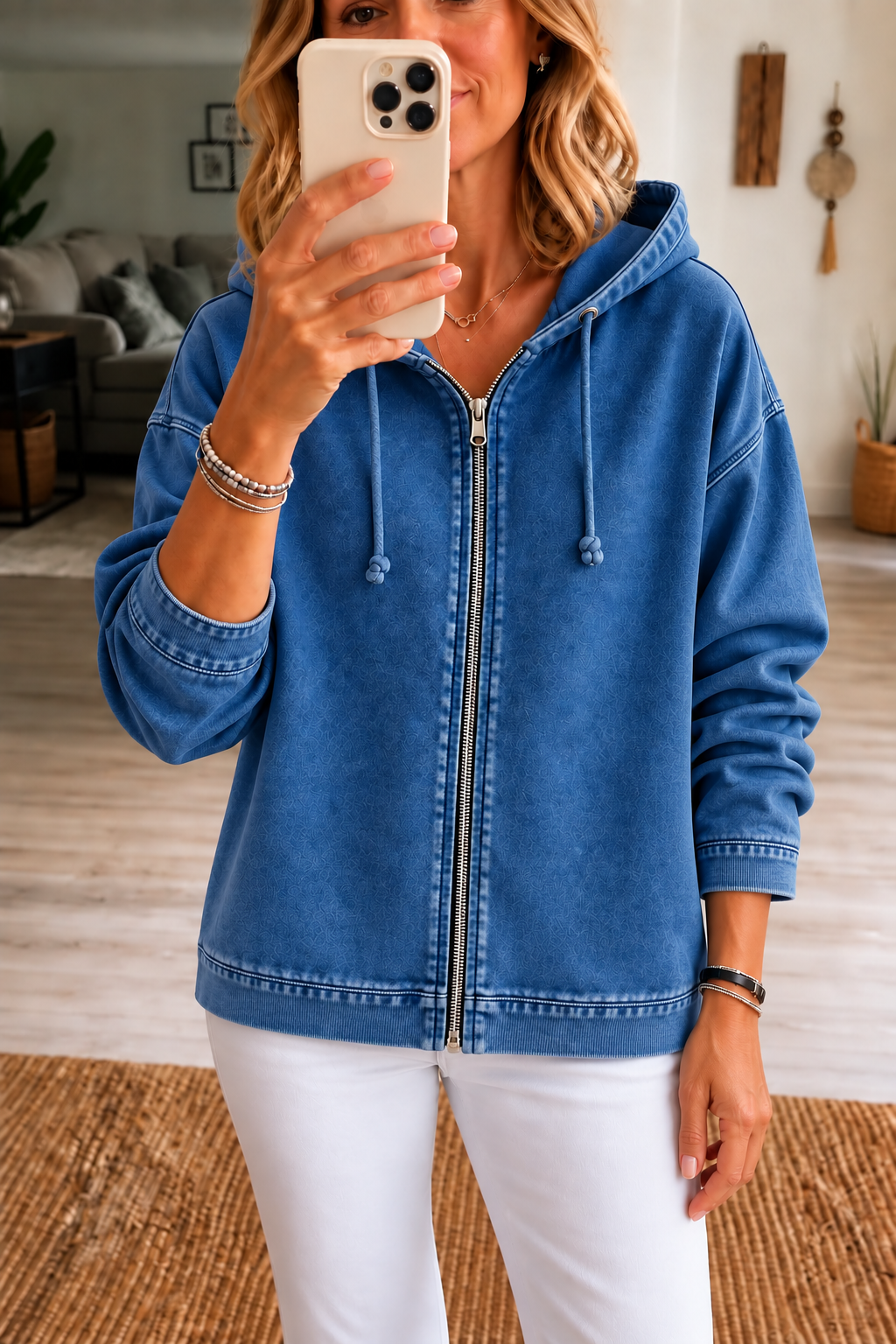 Rethread | Washed Relaxed Zip-Up Hoodie