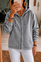 Rethread | Washed Relaxed Zip-Up Hoodie