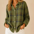 Haley | Women's Cozy Plaid Knit Cardigan