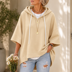 Weasbella | Oversized Wide-Sleeve Hooded Sweatshirt