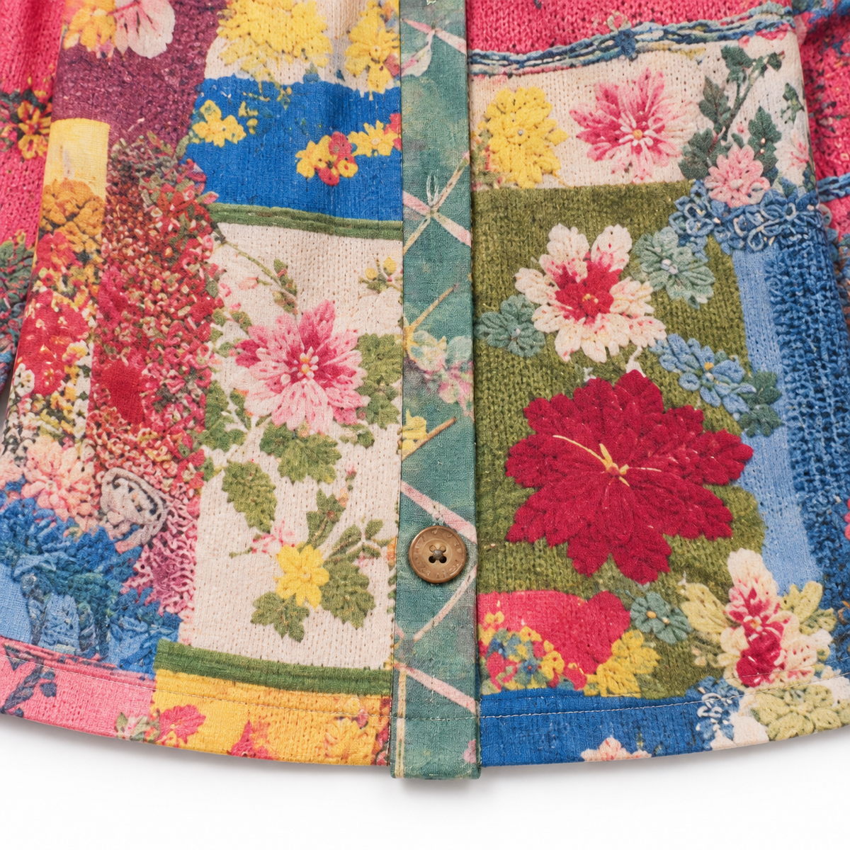 Solenne | Floral Patchwork Boho Cardigan