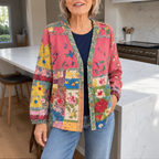Solenne | Floral Patchwork Boho Cardigan