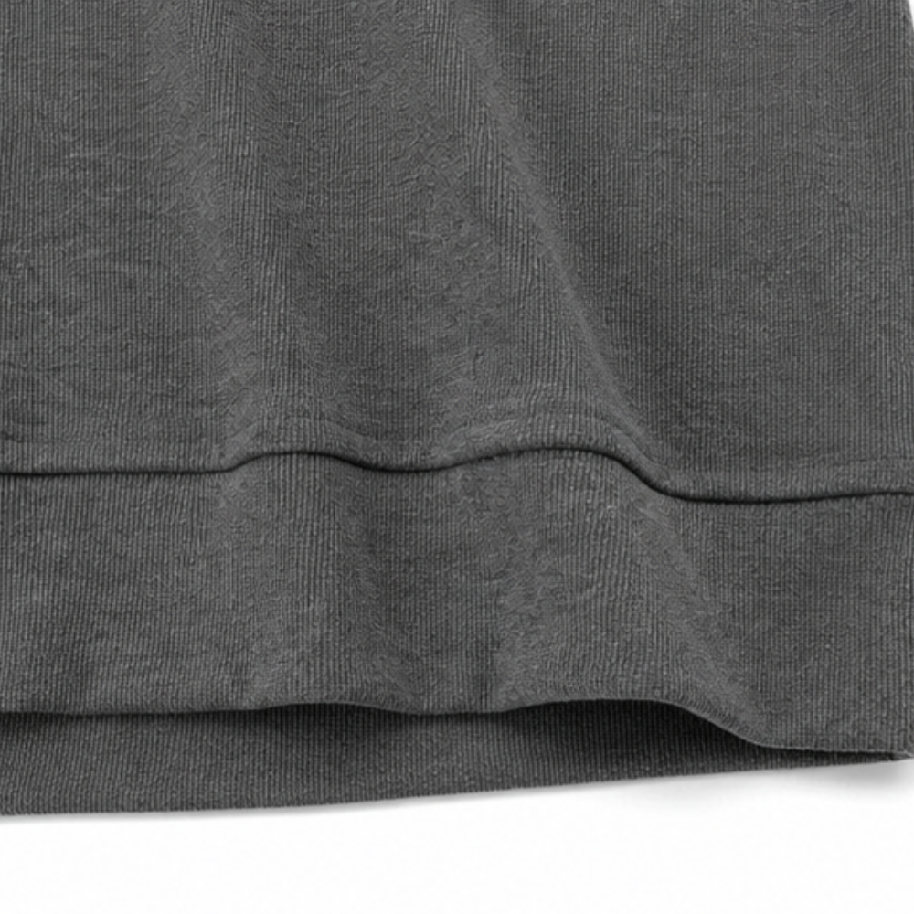 Kearbella | Lightweight Waffle Knit Button Henley Hoodie