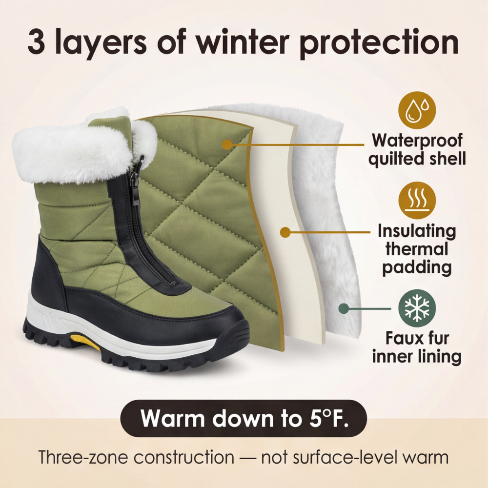 Frostara | Waterproof Fur Lined Winter Boots