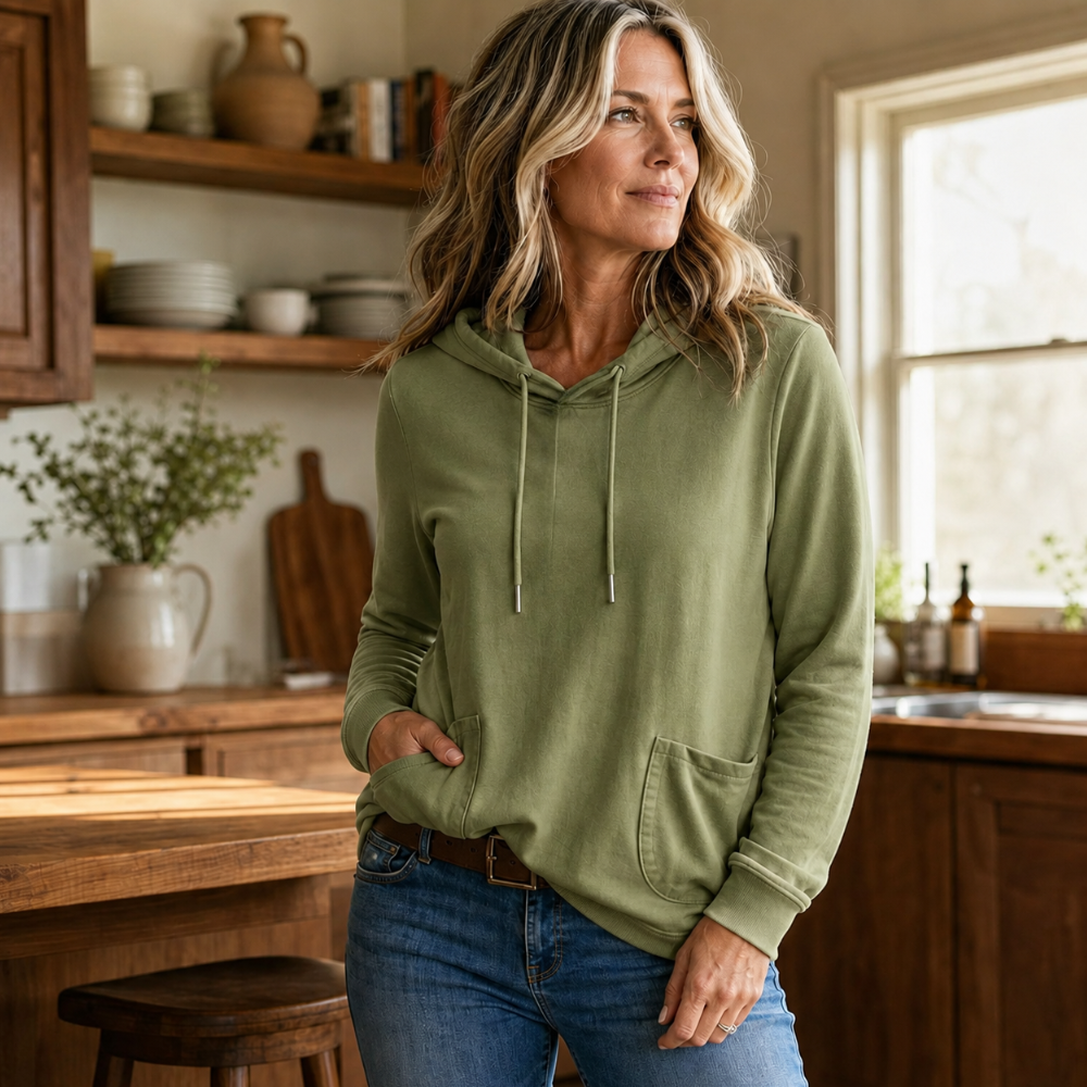 Wearbelsi | Drawstring Hoodie Sweater With Pockets