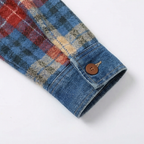 Weslyn | Women’s Contrast Denim Plaid Hooded Jacket