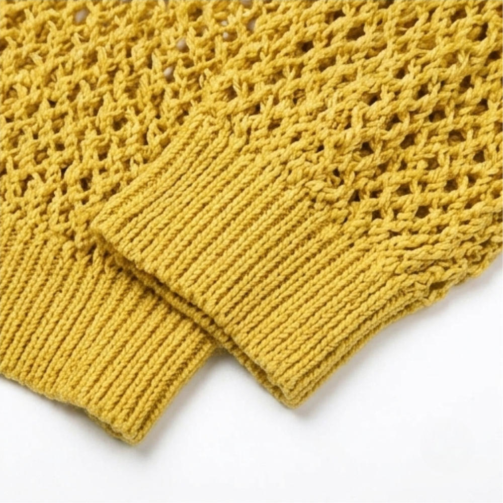 Delyne | Women's Open-Knit Hooded Pullover