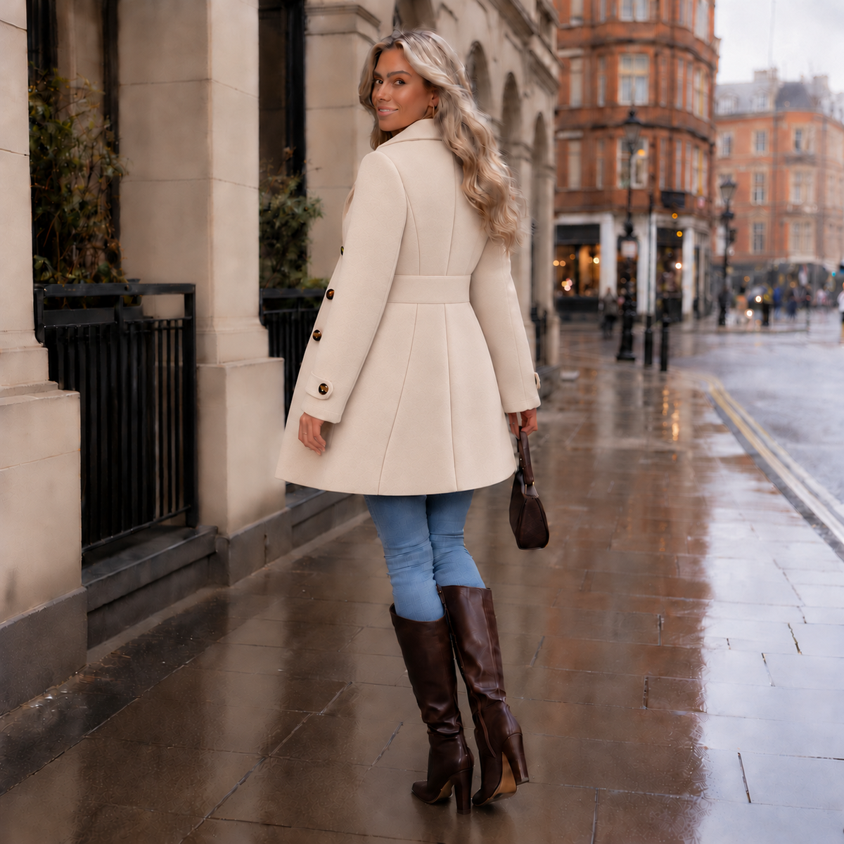 Vestalle | Belted Tailored Blend Trench Coat