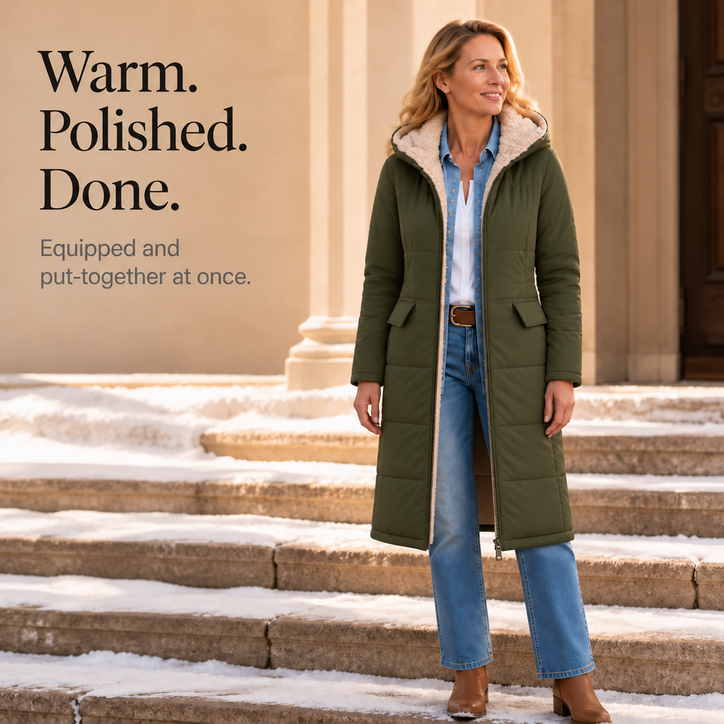 Wintervia | Sherpa Windproof Long Coat