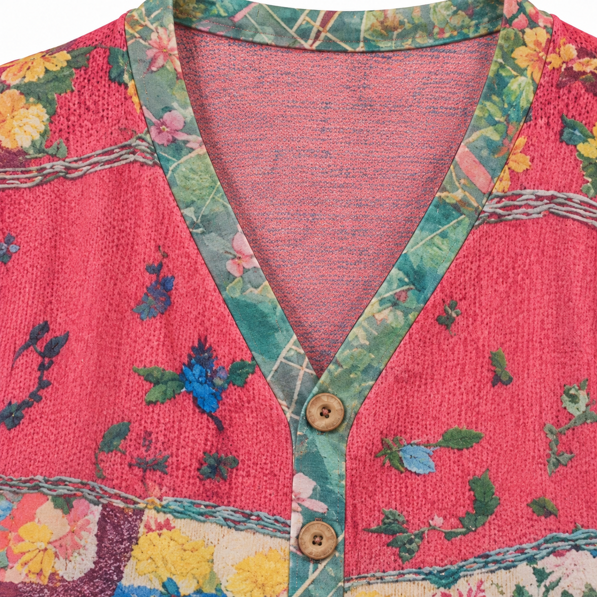 Solenne | Floral Patchwork Boho Cardigan