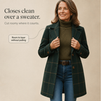 Wearbello | Plaid Two-Button Oversized Wool-Look Coat