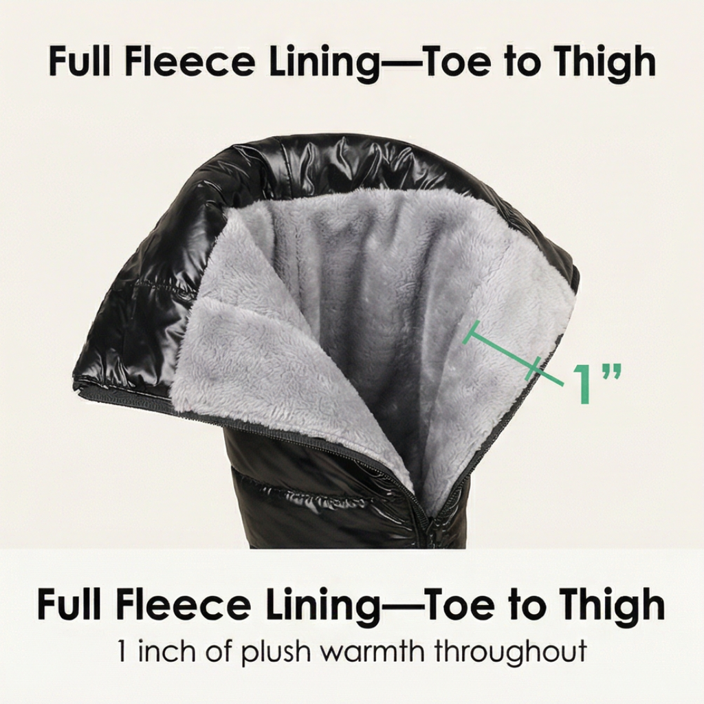Velura | Women's fleece-lined over-the-knee boots