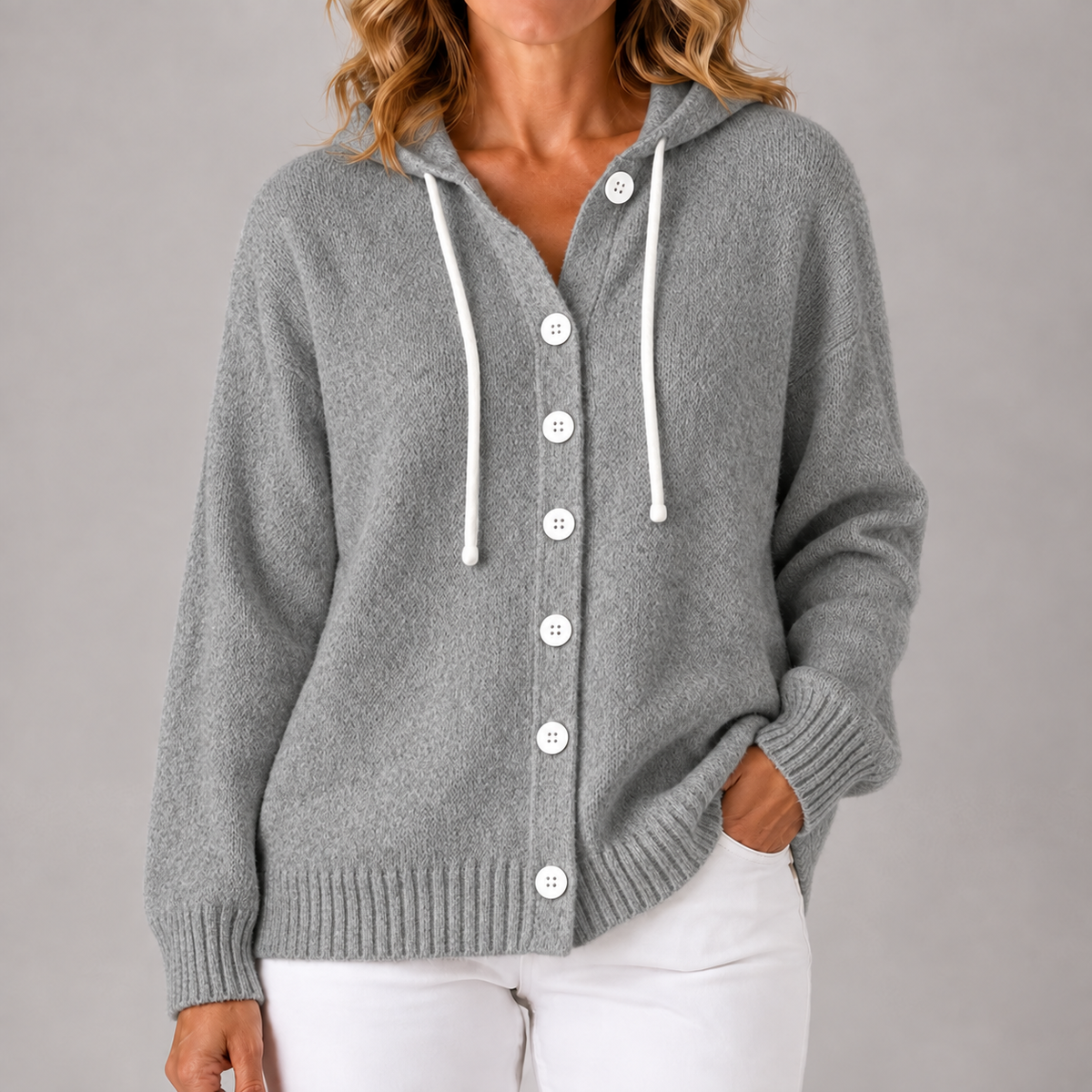 Bella | Women's Cozy Hooded Knit Cardigan
