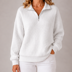 Tina | Women's Quilted Quarter-Zip Sweater