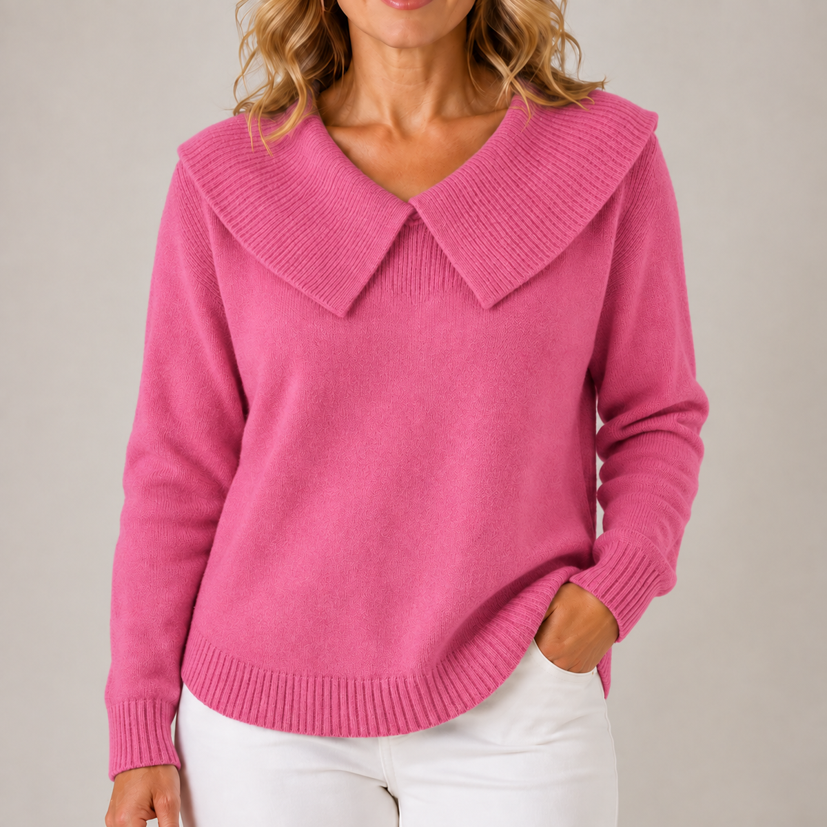 Yari | Women's Elegant Collar Knit Sweater