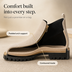 Stridewell | Square-Heel Zip-Up Ankle Boots