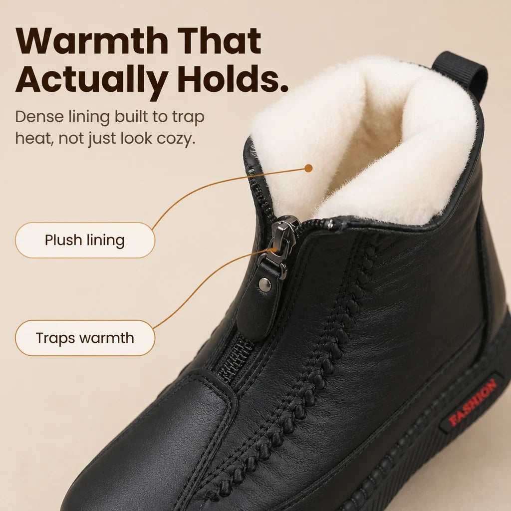 Frostella | Plush-Lined Zip-Up Ankle Boots