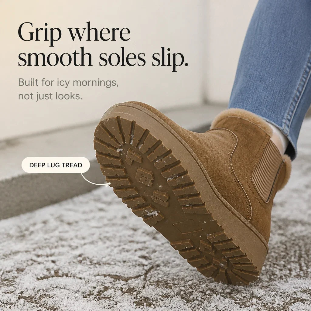 Snowelle | Plush-Lined Slip-On Ankle Boots