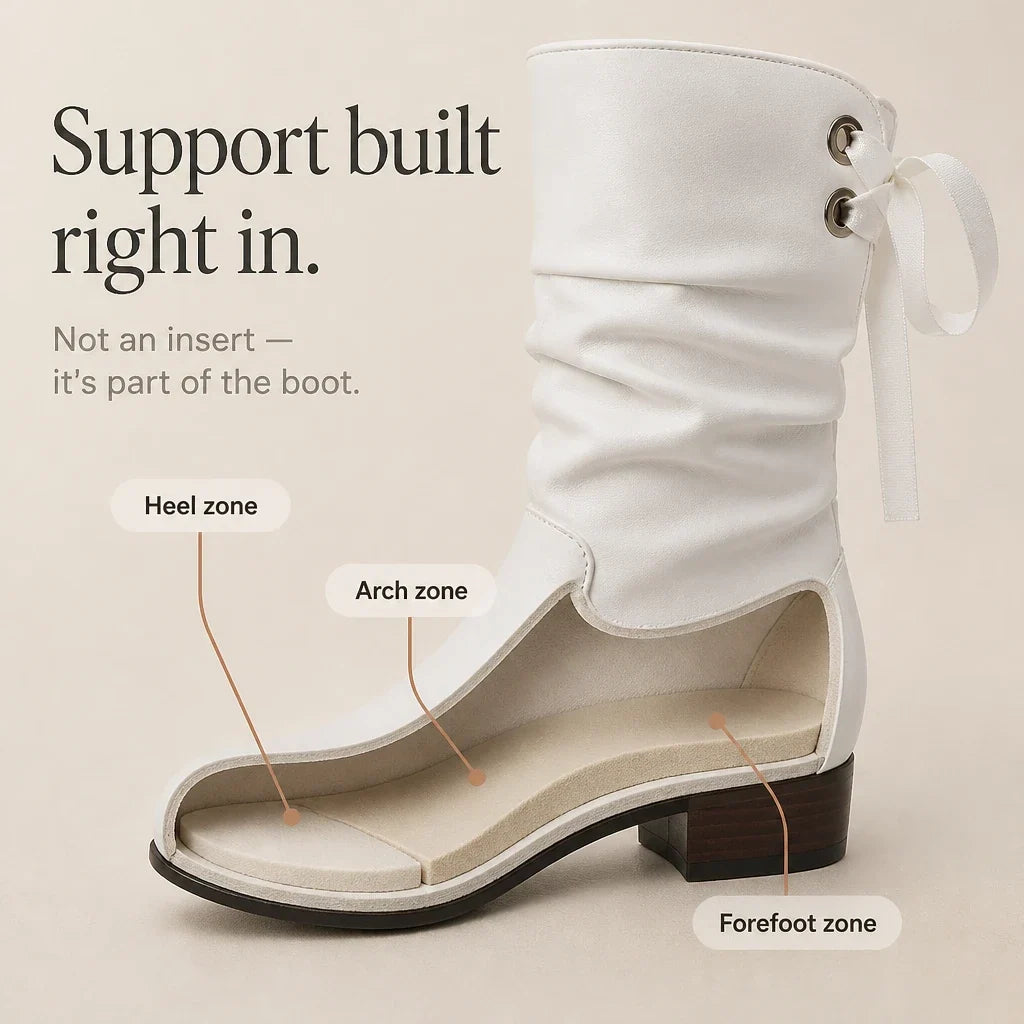 Archwell | Ruched Ribbon Mid-Calf Boots