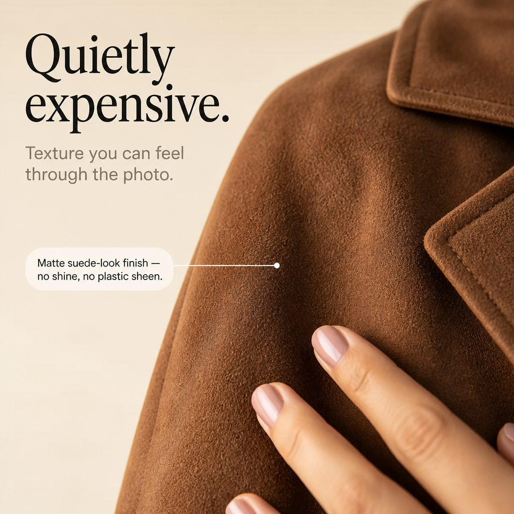 Draperie | Suede Trench That Moves With You, Not Around You