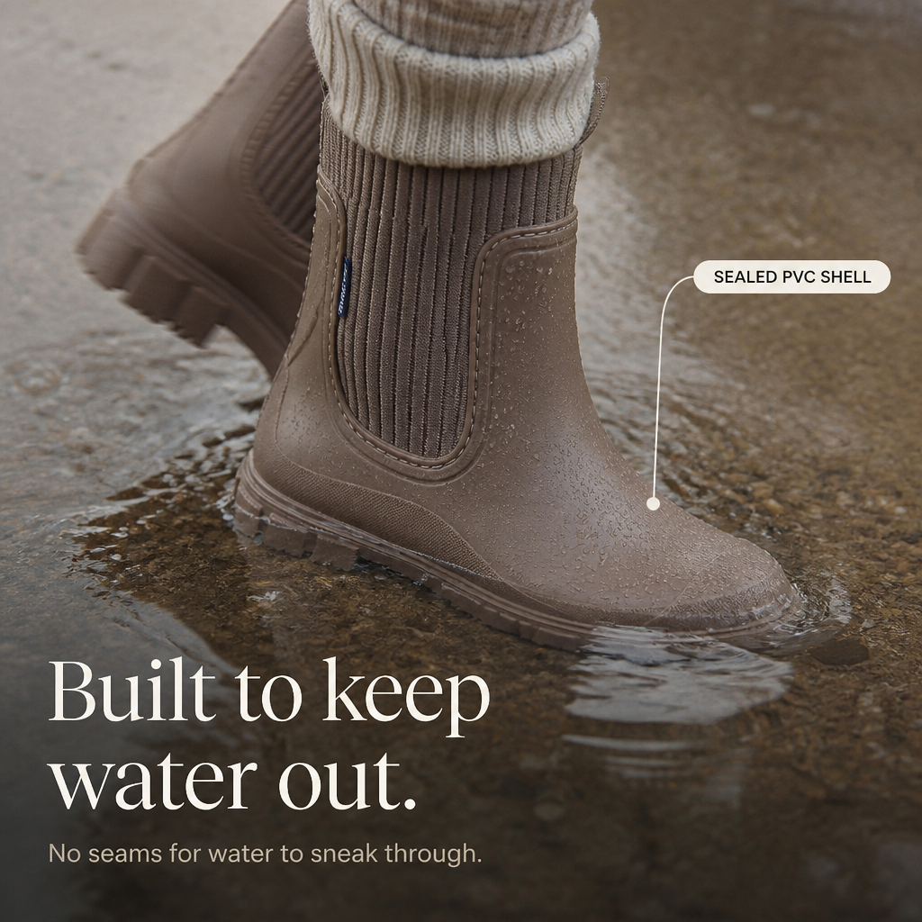 Puddlestep | Elastic Collar Ankle Rain Boots