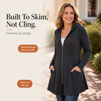 Wrapella | Hooded Longline Full-Zip Jacket