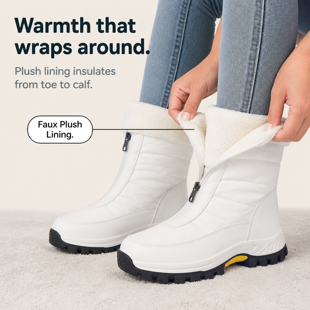 Snowlinas | Plush-Lined Zip-Up Snow Boots