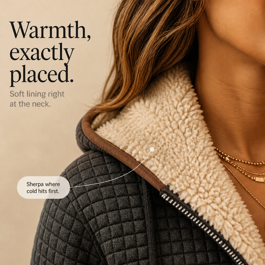 Hearthline | Waffle-Quilted Hooded Jacket