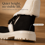 Velvara | Plush-Lined Lace-Up Mid-Calf Boots