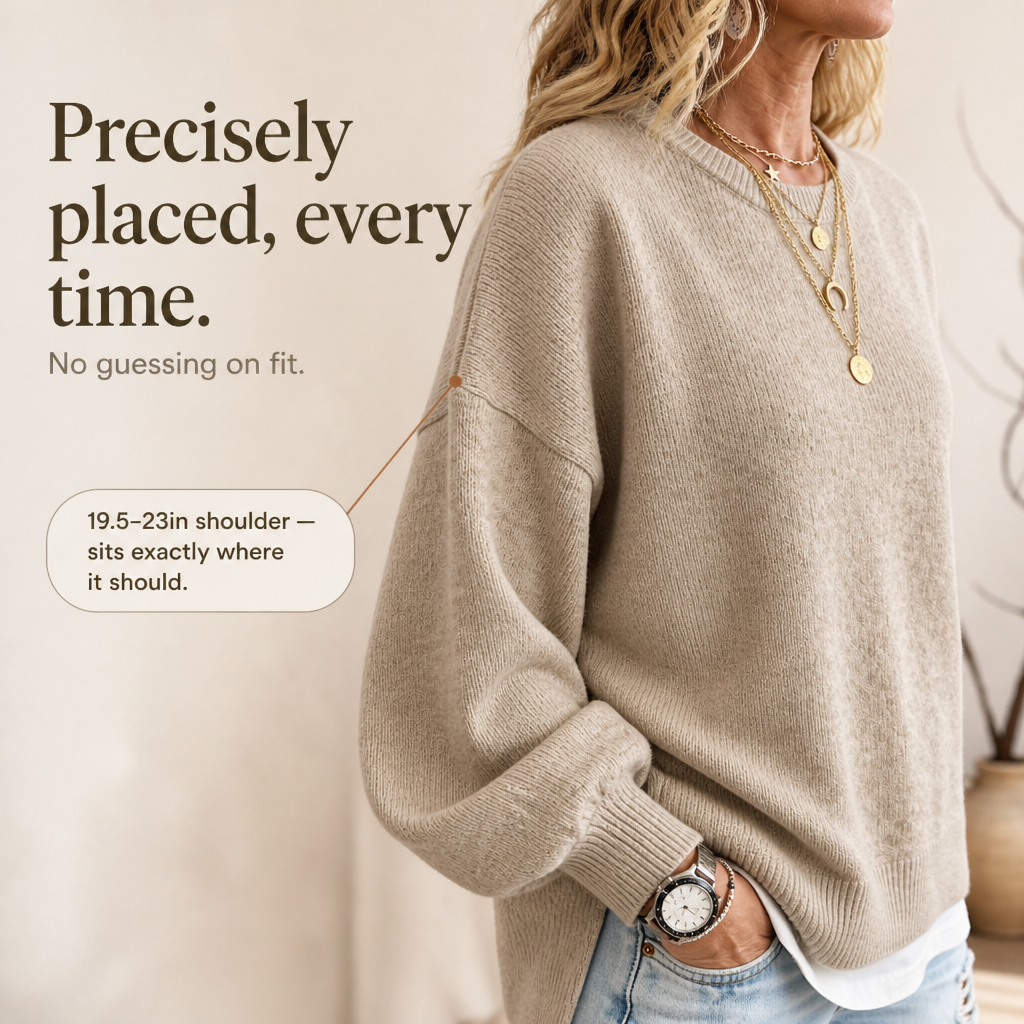 Wearbellas | Drop-Shoulder Lantern Sleeve Chunky Knit Sweater