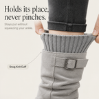 Slouchelle | Ribbed Cuff Slouch Mid-Calf Boots