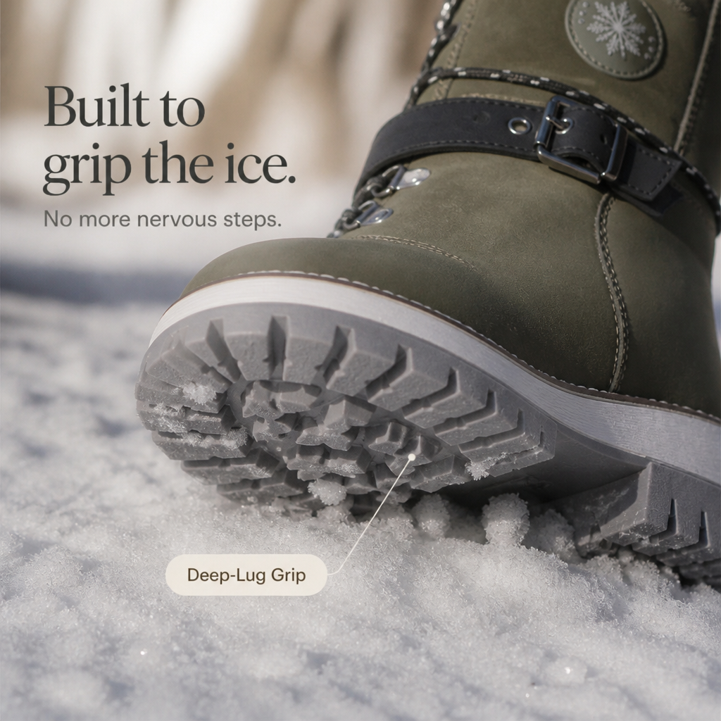 Snowlina | Adjustable Knee-High Insulated Snow Boots