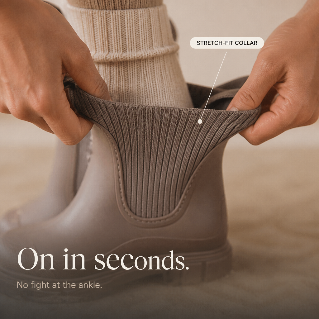 Puddlestep | Elastic Collar Ankle Rain Boots