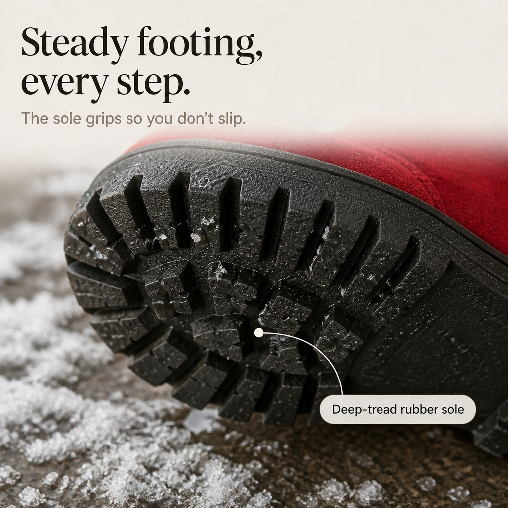 Frostella | Fur-Trimmed Suede Knee-High Winter Boots