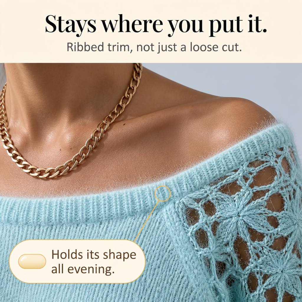 Wernbella | Lace-Knit Look Sweater That Looks Elevated, Not Plain