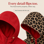 Wearbells | Reversible Leopard Print Hooded Coat