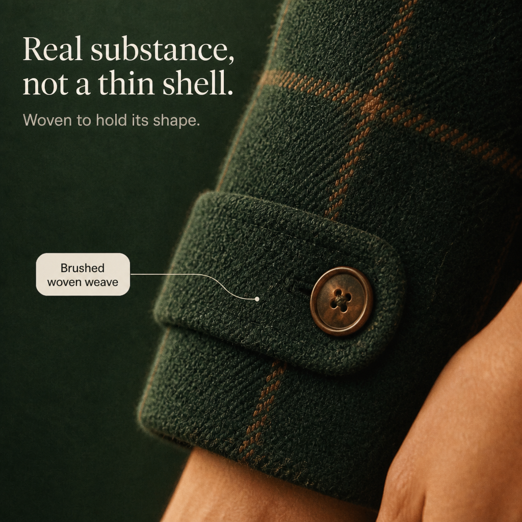 Wearbello | Plaid Two-Button Oversized Wool-Look Coat